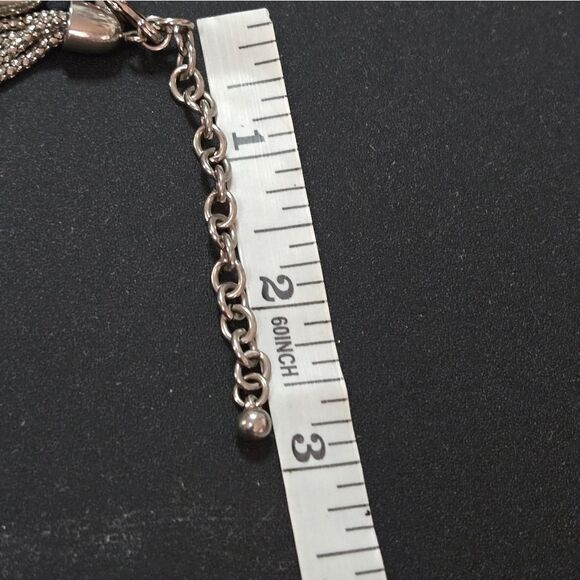 "5/$25" Premier Design Long Silvertone Faux Pearl Necklace - Picture 7 of 7